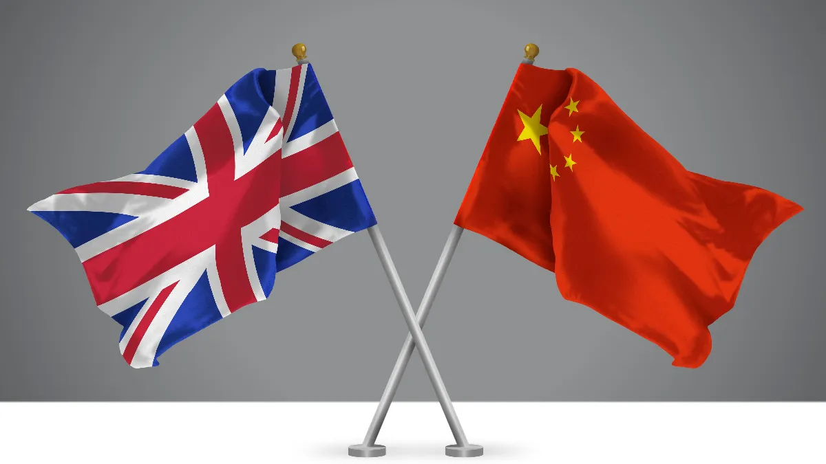 英國和中國國旗